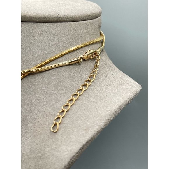 Vintage Signed CRAFT Seastar Necklace Starfish Gold Tone w Pearls & Rhinestones - Picture 4 of 15